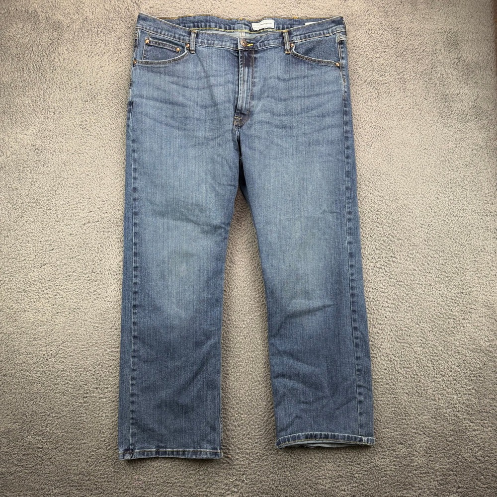Wrangler Mens Relaxed Boot Cut Jeans Blue Denim WLT88CW 42x30